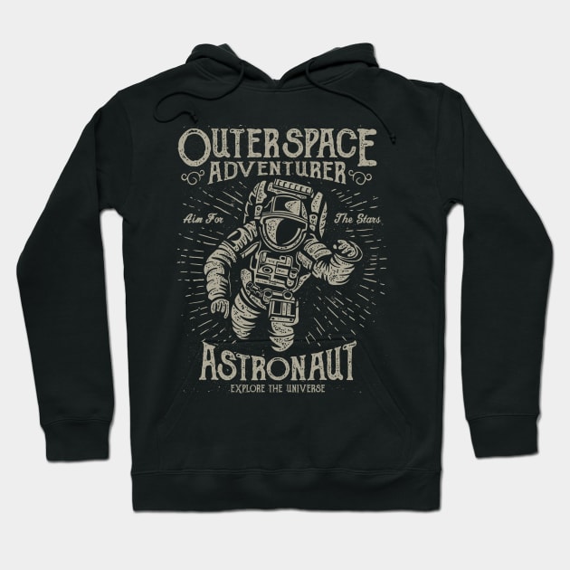 Outer Space Adventure - Astronaut - Explore The Universe Hoodie by JakeRhodes